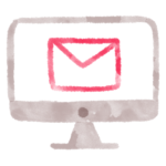 An illustration of a computer with an email sign