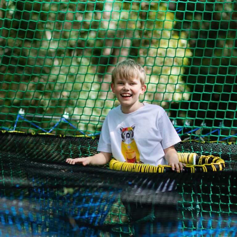 A young boy having fun at Wildnets